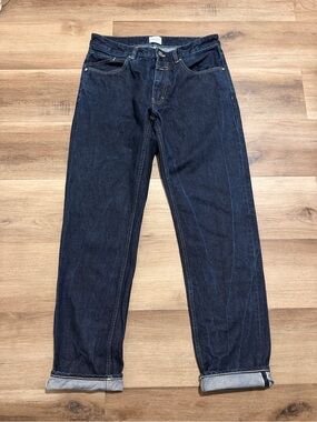 Closed Relaxed Cooper True Selvedge Jeans Men’s 32x32 Made In Italy Dark Wash